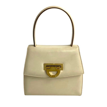 CELINE hardware calf leather handbag tote bag white ivory 22082
