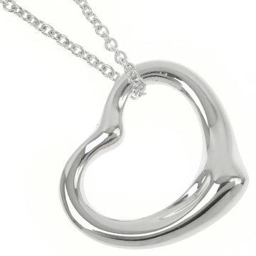TIFFANY Open Heart Necklace Elsa Peretti Silver 925 Women's