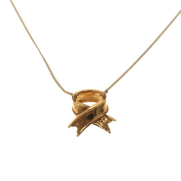 TIFFANY&Co.  Necklace Ribbon Motif 750?18 Gold Women's Accessory Jewelry