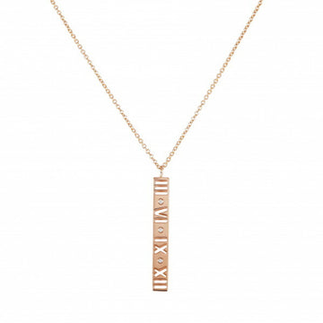 TIFFANY Atlas Bar 3PD Necklace/Pendant K18PG Pink Gold