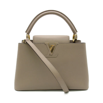 LOUIS VUITTON CapucineMM Beige Galet Taurillon Clemence Leather leather M42253