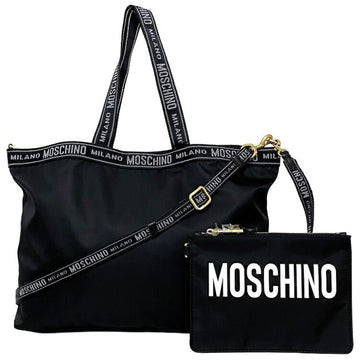 Moschino Couture 2way Tote Bag Black 7B7497 Nylon Canvas MOSCHINO COUTURE Shoulder Ladies
