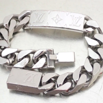 LOUIS VUITTON Bracelet Monogram Chain Metal Silver Unisex M62486