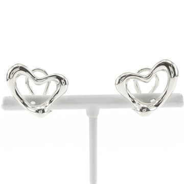TIFFANY&Co. Open Heart Earrings Elsa Peretti Silver 925 Made in the USA Approx. 10.3g Women's