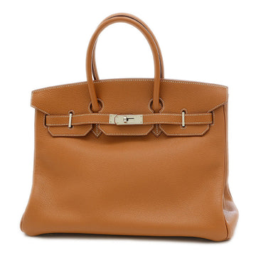 Hermes Birkin 35 Togo Gold Handbag