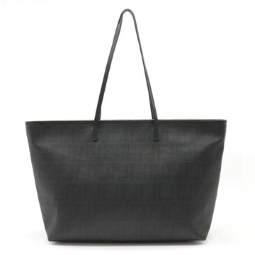 Fendi Zucca Pattern Tote Bag Shoulder PVC Dark Gray Black 8BH185