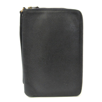 HERMES Travel Case Men,Women Epsom Leather Long Wallet [bi-fold] Black
