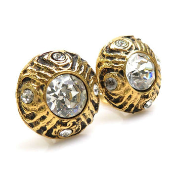 CHANEL Earrings Metal/Rhinestone Gold/Silver Women's e55832a