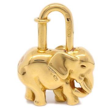 HERMES 1988 Limited Elephant Cadena Lock Bag Charm Gold 40440