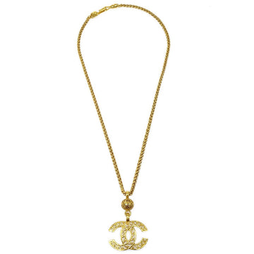 CHANEL 1995 Fretwork Paisley Gold Necklace