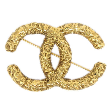 CHANEL CC Logos Brooch Gold-Plated 93A 70106