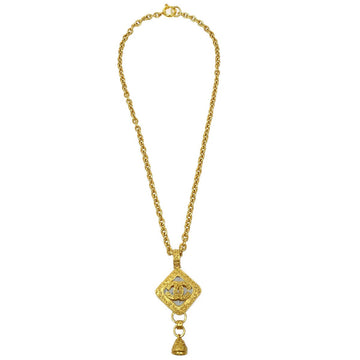 CHANEL 1994 Bell Mirror Gold Chain Pendant Necklace 60002