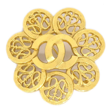 CHANEL★ Flower Brooch Gold 95A 81229