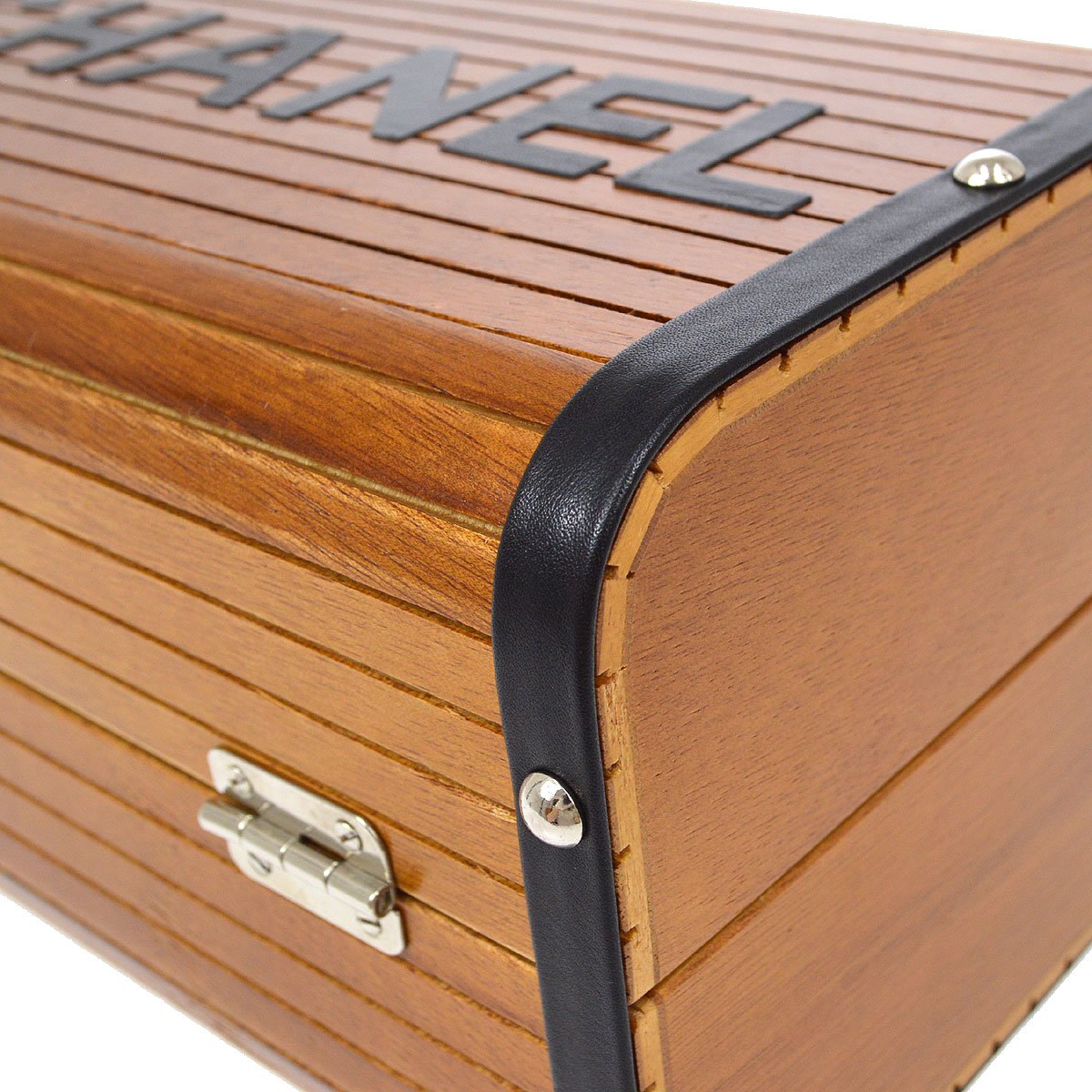 CHANEL * 1994-1996 Wooden Box Handbag 90289