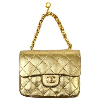 CHANEL Classic Flap Micro Bag Pouch Gold 71175