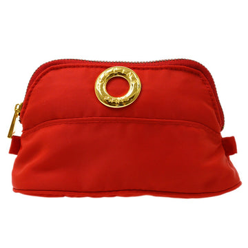 CELINE Ring Logos Mini Cosmetic Pouch Red A43940h