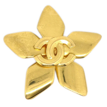 CHANEL Flower Brooch Gold 96P 83883
