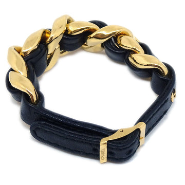 CHANEL Chain Leather Bracelet 93435