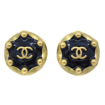 CHANEL 1994 Black & Gold CC Earrings A44037i