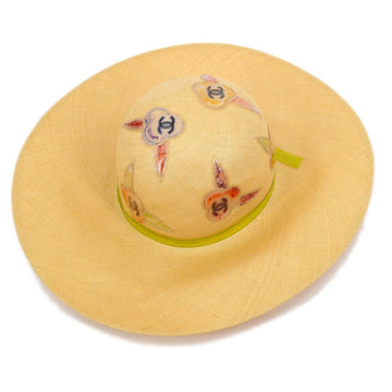 CHANEL Camellia Straw Hat #57 GS02294e