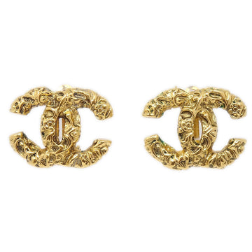 CHANEL★ 1993 CC Logos Earrings Clip-On Gold Small 21183