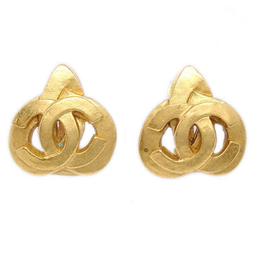 CHANEL 1997 Heart Earrings Gold medium 00212