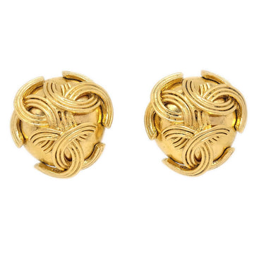 CHANEL Triple Earrings Gold 94A 00627