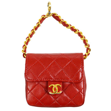 CHANEL Classic Flap Micro Pouch Bag Red 03081