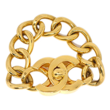 CHANEL 1995 Gold CC Turnlock Bracelet BT14256e