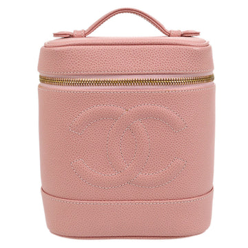 CHANEL 2001-2003 Pink Caviar Timeless Cosmetic Vanity Handbag 43930
