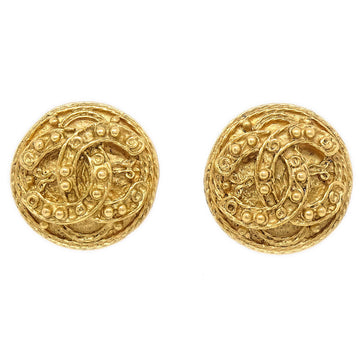 CHANEL 1994 CC Filigree Round Earrings Small 13248
