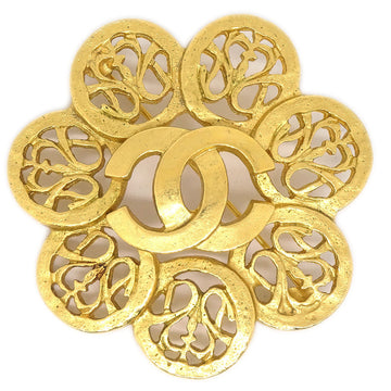 CHANEL 1995 Flower Brooch Pin Gold 95A 13238