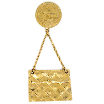 CHANEL Bag Brooch Pin Gold 94P 03515