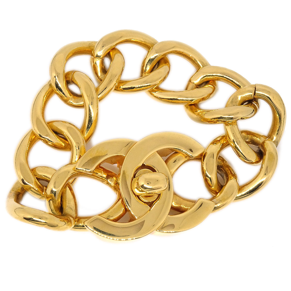 Chanel CC in circles gold plated bracelet 1982 - ASL3996 – LuxuryPromise