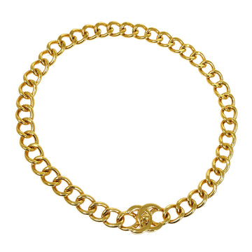 CHANEL 1995 Turnlock Gold Chain Necklace 22270