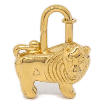 HERMES Lion Padlock Bag Charm Gold Small Good 43818