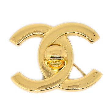 CHANEL★ Turnlock Brooch Pin Gold 96A AK38267i
