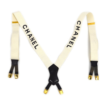 CHANEL 1997 Spring Suspenders White 52640