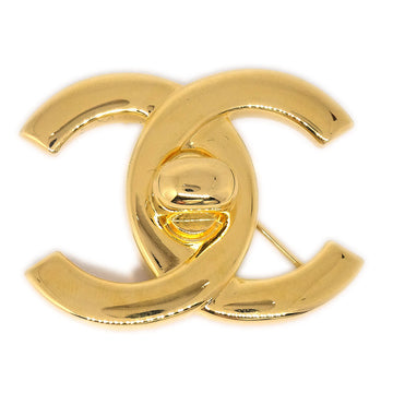 CHANEL Turnlock Brooch Pin Gold 96A 22525