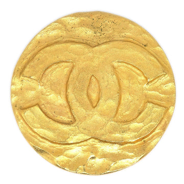 CHANEL 1994 Round Brooch Pin Gold 00581