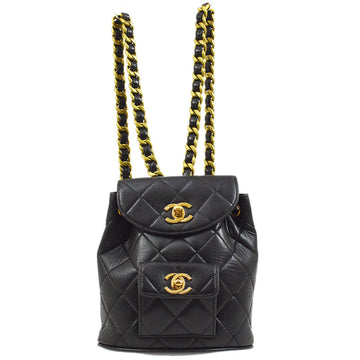 CHANEL * 1991-1994 DUMA Quilted Chain Backpack Mini 43924