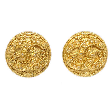 CHANEL 1994 CC Filigree Round Earrings Small 93597