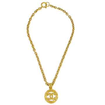 CHANEL Medallion Gold Chain Necklace 94A 94205
