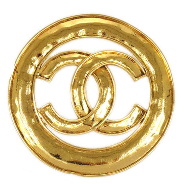 CHANEL Medallion Brooch Pin Gold 94P 05901