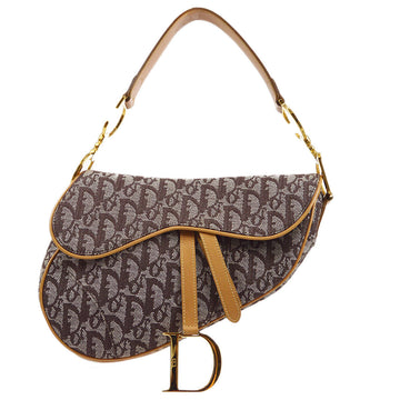 Christian Dior 2001 Brown Trotter Saddle Handbag Medium 94328