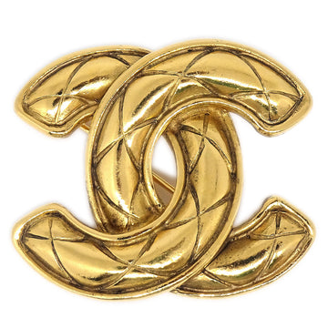 CHANEL Quilted Brooch Pin Gold 1153 94725