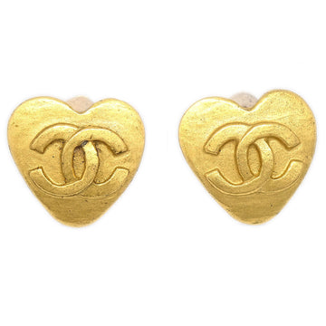 CHANEL 1995 Gold Heart Earrings small 94767
