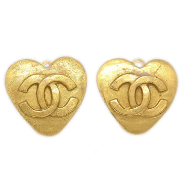 CHANEL 1995 Gold Heart Earrings small 94773