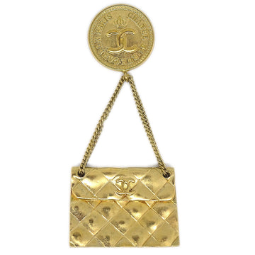 CHANEL Bag Brooch Pin Gold 28 64509