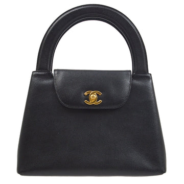 CHANEL 1997-1999 Black Caviar Handbag 85772